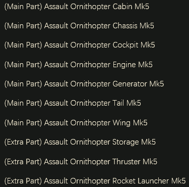 MMOJUGG Dune Awakening Assault Ornithopter MK5  (Fully Equipped) Details View of Item Function and Use